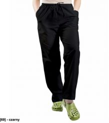 Visent Spodnie medyczne unisex 100% bawełna czarny M. Czarne spodnie dresowe damskie Visent, bez wzorów, z bawełny, sportowe. Za 64.99 zł.