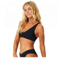 Top bikini Rip Curl 0BMWSW-90 dla kobiet. Czarne stroje kąpielowe damskie Rip Curl, xl, bez wzorów, z materiału. Za 180.35 zł.