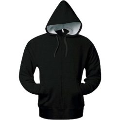 Bluza z kapturem i kieszeniami kangurowymi Kariban. Czarne bluzy damskie KARIBAN, xs, bez wzorów, z bawełny, bez ramiączek, z kapturem. Za 267.00 zł.