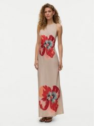 Vero Moda Sukienka letnia Reba 10345415 Beżowy jasny Regular Fit. Brązowe sukienki damskie Vero Moda, na lato, l, bez wzorów, z syntetyku, bez kołnierzyka, bez ramiączek. Za 249.99 zł.