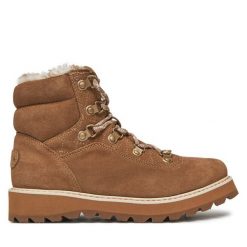 Botki Roxy. Brązowe botki damskie Roxy, bez wzorów, bez obcasa, na płaskiej podeszwie, bez zapięcia. Za 339.99 zł.