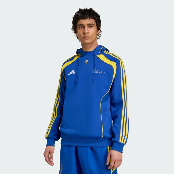 Bluza z kapturem Juventus Vialli Pack Doubleknit. Niebieskie bluzy męskie Adidas, s, bez wzorów, z kapturem, do piłki nożnej. Za 349.00 zł.