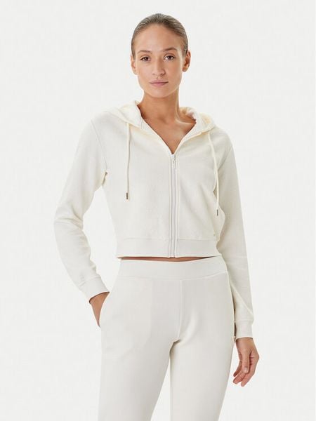 Guess Bluza V5YQ06 KBSL2 Écru Regular Fit. Bluzy damskie Guess, xl, z aplikacjami, z syntetyku, bez ramiączek, bez kaptura. Za 299.99 zł.