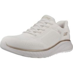 Buty SKECHERS BOBS SQUAD CHAOS Biały. Białe obuwie trekkingowe damskie Skechers, z syntetyku, bez zapięcia. Za 317.99 zł.