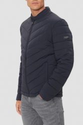 GUESS Granatowa męska kurtka Biker Jacket. Niebieskie kurtki męskie Guess, l, z aplikacjami, z poliamidu, wizytowe, bez kaptura. W wyprzedaży za 574.99 zł.