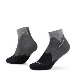 Skarpety turystyczne Buff Merino LIghtweight Quarter Sock LWQ3. Czarne skarpetki damskie Buff, bez wzorów, z elastanu. Za 99.99 zł.
