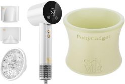 Suszarka SkinVibe SkinVibe Libra AirLoom (SV-002WH) + SkinVibe PonyGadget - Guma do włosów, kremowa (SV-004CR). Białe suszarki do włosów SkinVibe. Za 499.00 zł.