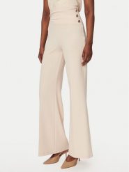 Rinascimento Spodnie palazzo CFC0020264002 Beżowy Flare Fit. Brązowe spodnie materiałowe damskie Rinascimento, bez wzorów, z materiału. Za 499.99 zł.