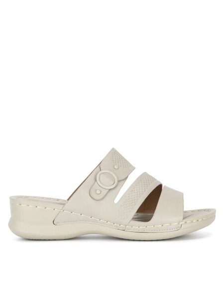 Clara Barson Klapki WYL05010-13A Szary. Szare klapki damskie Clara Barson, bez wzorów, z syntetyku, bez obcasa, bez zapięcia. Za 89.99 zł.