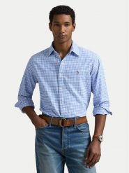 Polo Ralph Lauren Koszula 710853129002 Błękitny Custom Fit. Niebieskie koszule męskie Polo Ralph Lauren, m, bez wzorów, z bawełny, bez kołnierzyka, bez ramiączek. Za 579.99 zł.