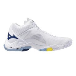 Męskie Buty Treningowe Wave Lightning Z8. Białe buty zimowe męskie Mizuno, bez wzorów, bez obcasa, bez zapięcia. Za 716.99 zł.