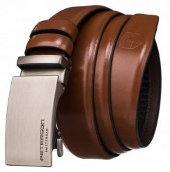 Pasek męski Peterson PTN A005 BROWN brązowy. Brązowe paski męskie Peterson, z jeansu. Za 79.00 zł.