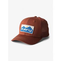 Czapka z daszkiem Kavu Above Standard - cherry mahogany. Czerwone czapki damskie KAVU, bez wzorów. Za 149.99 zł.