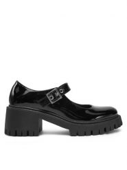 DeeZee Półbuty 8-508-2 Czarny. Czarne półbuty damskie DeeZee, bez wzorów, ze skóry, bez obcasa, na obcasie, bez zapięcia. Za 139.99 zł.