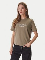 Guess T-Shirt GUESS x NORTH SAILS W6GI03 K2657 Zielony Relaxed Fit. Zielone t-shirty damskie Guess, xs, z aplikacjami, z bawełny, bez kołnierzyka, bez ramiączek. Za 259.99 zł.
