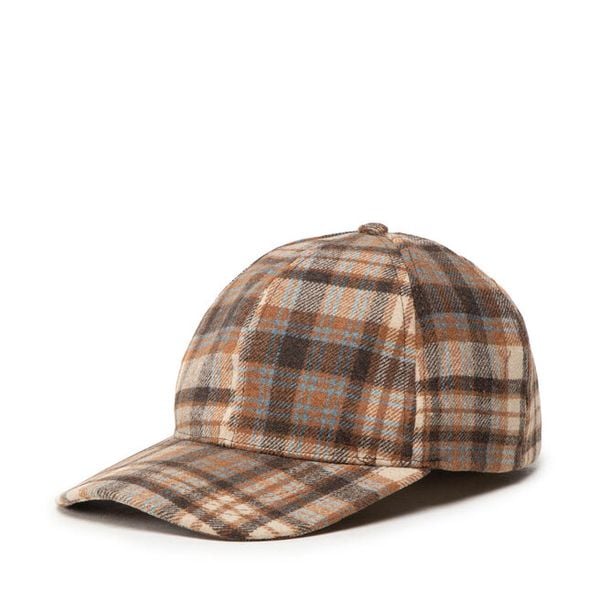 Czapka z daszkiem Acccessories. Brązowe czapki damskie ACCCESSORIES, bez wzorów. Za 24.99 zł.