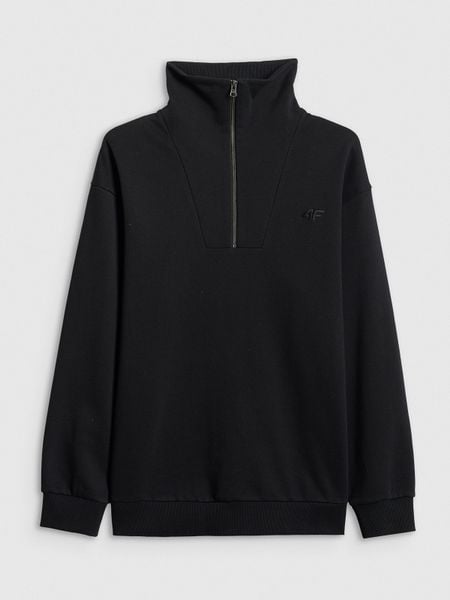 4F Bluza dresowa regular bez kaptura męska - czarna XXL. Czarne bluzy męskie 4F, m, bez wzorów, z dresówki, biznesowe, bez ramiączek, bez kaptura. Za 199.99 zł.