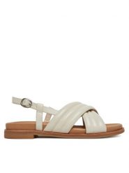 EMU Australia Sandały Borradaile W13017 Biały. Białe sandały damskie Emu Australia, bez wzorów, ze skóry, bez obcasa, na płaskiej podeszwie, bez zapięcia. Za 489.99 zł.