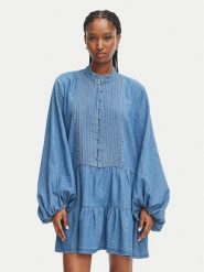 Bardot Sukienka jeansowa Antonia 91440DB Niebieski Regular Fit. Niebieskie sukienki damskie Bardot, bez wzorów, z bawełny, bez kołnierzyka, bez ramiączek. Za 779.99 zł.