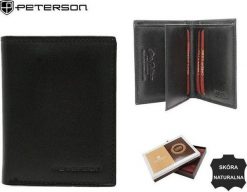 Peterson Portfel damski skórzany PTN RD-290-GCL BLACK. Czarne portfele damskie Peterson. Za 95.60 zł.