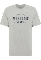 Męski T-Shirt Mustang Style Alex Mid Grey Mélange 1018005 4140. Szare t-shirty męskie Mustang, m, bez wzorów, bez kołnierzyka, bez ramiączek. Za 79.99 zł.