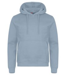 Clique Bluza z kapturem Miami z bawełny i poliestru z recyklingu – Soft Blue. Niebieskie bluzy damskie CLIQUE, s, bez wzorów, z bawełny, bez ramiączek, z kapturem. Za 172.80 zł.