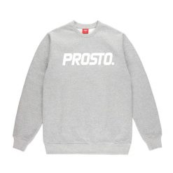 Bluza męska PROSTO Crewneck Toras. Szare bluzy męskie Prosto., m, bez wzorów, casualowe, bez ramiączek, bez kaptura. Za 189.99 zł.