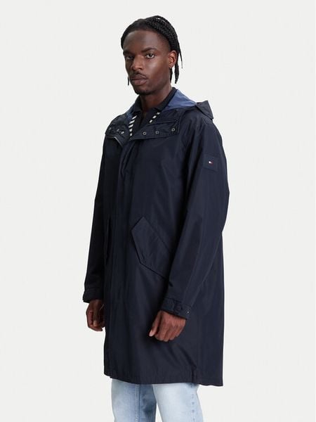 Tommy Hilfiger Parka MW0MW39645 Granatowy Regular Fit. Niebieskie parki męskie Tommy Hilfiger, m, bez wzorów, z syntetyku, bez kołnierzyka, bez kaptura. Za 719.00 zł.