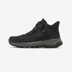Buty turystyczne męskie Quechua MH900 2 Seconds wodoodporne. Czarne buty zimowe męskie QUECHUA, bez wzorów, bez obcasa, bez zapięcia. Za 399.99 zł.
