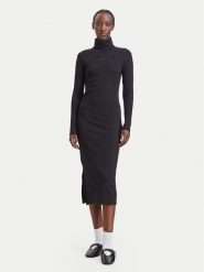 Tommy Jeans Sukienka dzianinowa Bodycon DW0DW23320 Czarny Slim Fit. Czarne sukienki damskie Tommy Jeans, xxs, bez wzorów, z bawełny, bez kołnierzyka, bez ramiączek, bodycon. Za 296.99 zł.