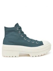 Converse Trampki Chuck Taylor All Star Lugged Heel Platform A10619C Niebieski. Niebieskie trampki i tenisówki damskie Converse, bez wzorów, z materiału, bez zapięcia. Za 269.99 zł.