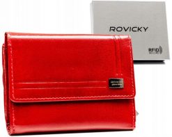 Portfel damski Rovicky CPR-121-BAR czerwony. Czerwone portfele damskie ROVICKY, ze skóry. Za 85.99 zł.