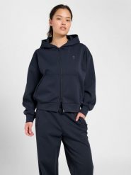 Damska bluza z kapturem zapinana na zamek Hummel Defender. Czarne bluzy damskie Hummel, m, bez wzorów, z dresówki, klasyczne, bez ramiączek, z kapturem. Za 290.50 zł.