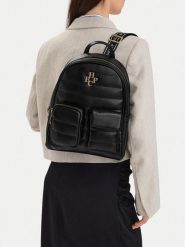 Beverly Hills Polo Club Plecak CWBEO-BHPC-C-024-10 Czarny. Czarne plecaki damskie Beverly Hills Polo Club, bez wzorów, ze skóry. Za 229.99 zł.