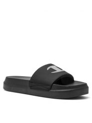 Champion Klapki S11627-KK001 Czarny. Czarne klapki damskie Champion, bez wzorów, z syntetyku, bez obcasa, bez zapięcia. Za 99.99 zł.