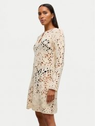 Vero Moda Sukienka koktajlowa Awalison 10342832 Beżowy Regular Fit. Brązowe sukienki damskie Vero Moda, m, bez wzorów, z bawełny, wizytowe, bez kołnierzyka, bez ramiączek. Za 499.99 zł.