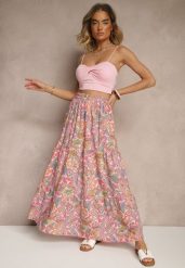 Różowa Spódnica Rozkloszowana High Waist z Motywem Paisley Nevolissa. Czerwone spódnice damskie Renee, na co dzień, l, z aplikacjami, z podwyższonym stanem, maxi, koszulowe. Za 44.99 zł.