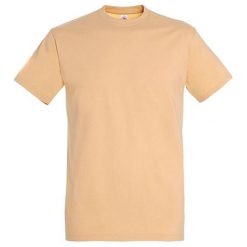 Koszulka Unisex Dla Dorosłych Z Bawełny Imperial Ringspun. Brązowe bluzki damskie SOL'S, s, bez wzorów, z bawełny, sportowe, bez kołnierzyka, bez ramiączek. Za 42.99 zł.