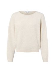Marie Lund Sweter Kobiety biały, XS. Białe swetry nierozpinane damskie Marie Lund, xs, bez wzorów, z wełny, bez kołnierzyka, bez ramiączek. Za 249.95 zł.
