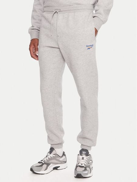 Reebok Spodnie dresowe RK25146CCM Szary Regular Fit. Szare spodnie sportowe męskie Reebok, m, bez wzorów, z dresówki. Za 199.99 zł.
