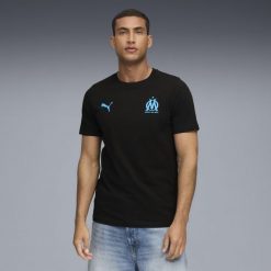 Koszulka piłkarska na treningi Puma Olympique Marsylia 25/26. Bluzki damskie Puma, m, bez wzorów, z bawełny, sportowe, bez kołnierzyka, bez ramiączek. Za 109.99 zł.