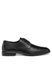 Geox Półbuty U Thalos U66NYA 00043 C9999 Czarny. Czarne buty wizytowe męskie Geox, bez wzorów, ze skóry, bez obcasa, bez zapięcia. Za 549.99 zł.