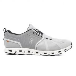 Buty do biegania męskie On Cloud 5 Waterproof. Szare buty zimowe męskie On Running, bez wzorów, z materiału, bez obcasa, bez zapięcia. Za 928.00 zł.