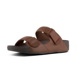 Skórzane sandały FitFlop Gogh. Czarne sandały męskie FIT FLOP, na lato, bez wzorów, z gumy, eleganckie, bez zapięcia. Za 612.50 zł.