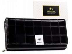 Portfel czarny Rovicky RPX-20A-3. Czarne portfele damskie ROVICKY, ze skóry. Za 64.00 zł.