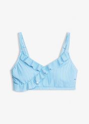 Zabudowany biustonosz bikini typu bustier. Niebieskie bikini bonprix, bez wzorów. Za 97.99 zł.
