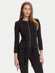 Elisabetta Franchi Marynarka GI-135-51E2 Czarny Regular Fit. Czarne marynarki i żakiety damskie Elisabetta Franchi, bez wzorów, z syntetyku, bez kołnierzyka, bez ramiączek. Za 1,389.00 zł.