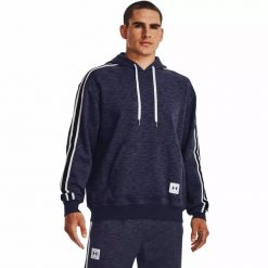 Bluza męska Under Armour Essential Heritage Fleece HD. Niebieskie bluzy męskie Under Armour, m, bez wzorów, bez ramiączek, bez kaptura. Za 149.99 zł.