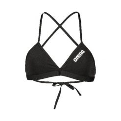 Damski top do kostiumu kąpielowego Arena Team Solid. Czarne stroje kąpielowe damskie ARENA, s, bez wzorów, z materiału. Za 122.00 zł.