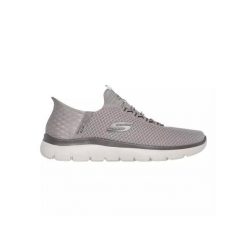 Buty sportowe Sneakersy męskie, Skechers Summits - High Range Slip-Ins. Brązowe buty sportowe męskie Skechers, bez wzorów, bez zapięcia, trekkingowe. Za 386.99 zł.
